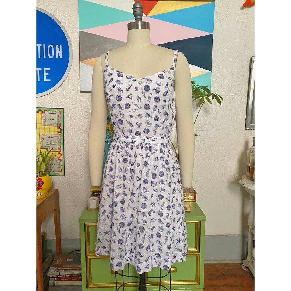 Brooks Brothers Blue and White Sundress Sleeveless Resort Wear